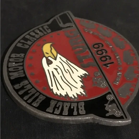 1999 Pewter Belt Buckle Black Hills Motor Classic Sturgis - Rally & Races S.D. - Picture 6 of 12